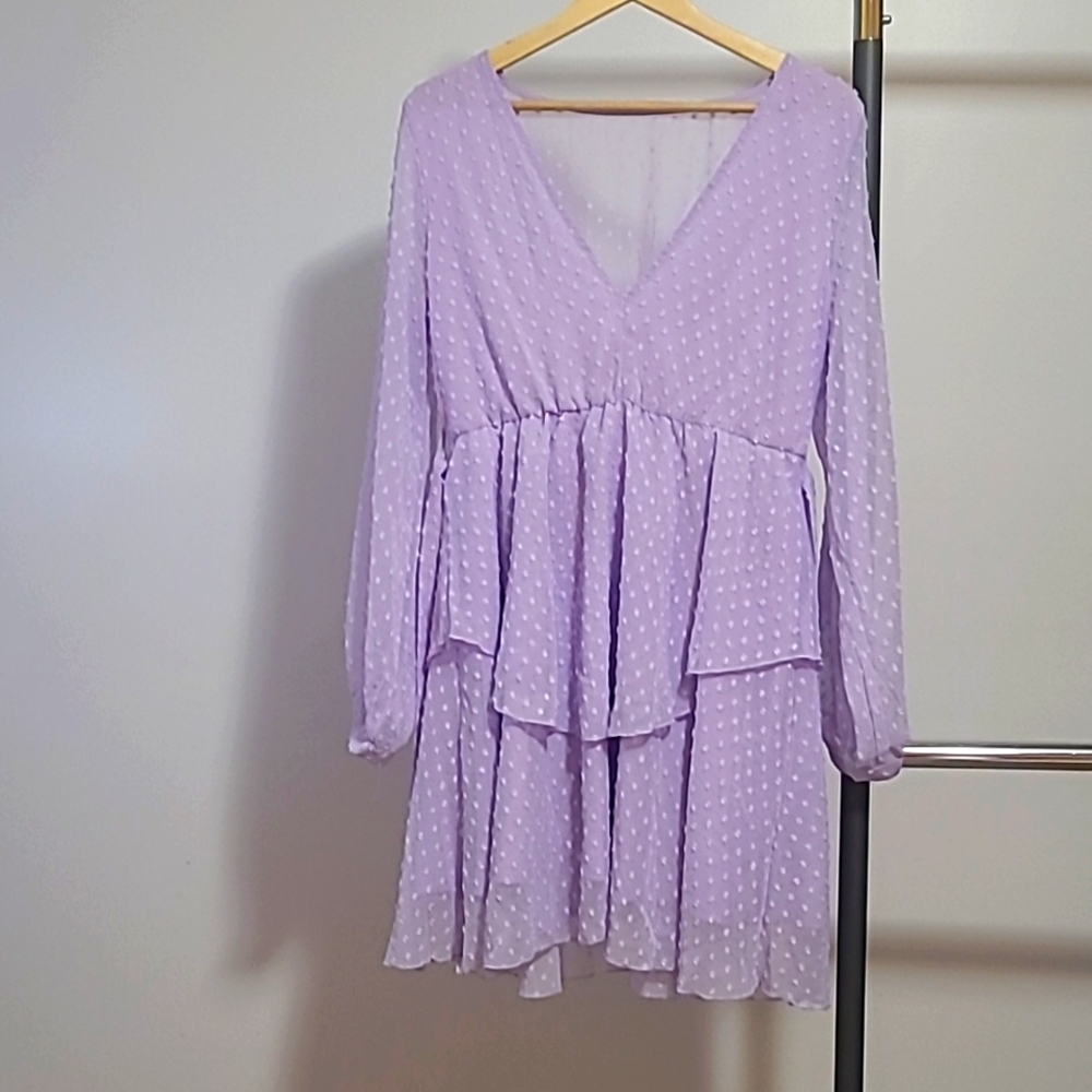 Unbranded Lavender chiffon dress